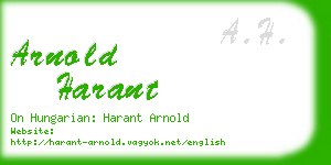 arnold harant business card